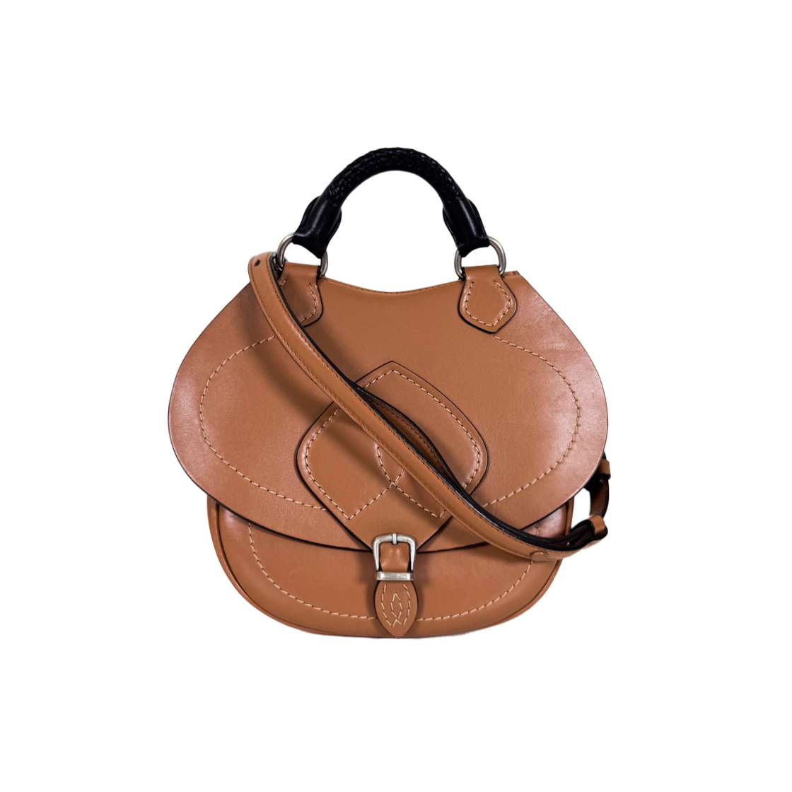 ITM9TSHMFOS9 Maison Margiela Women's Small Brown Slide Tote Shoulder Bag