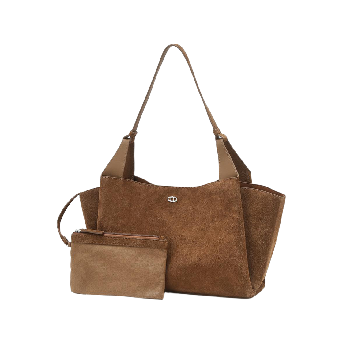 아떼 바네사브루노 액세사리 레이 브라운 스웨이드 숄더백 L 브라운(Athe Vanessabruno Acc Raie Brown Suede Shoulder Bag L Normal Brown) - 1