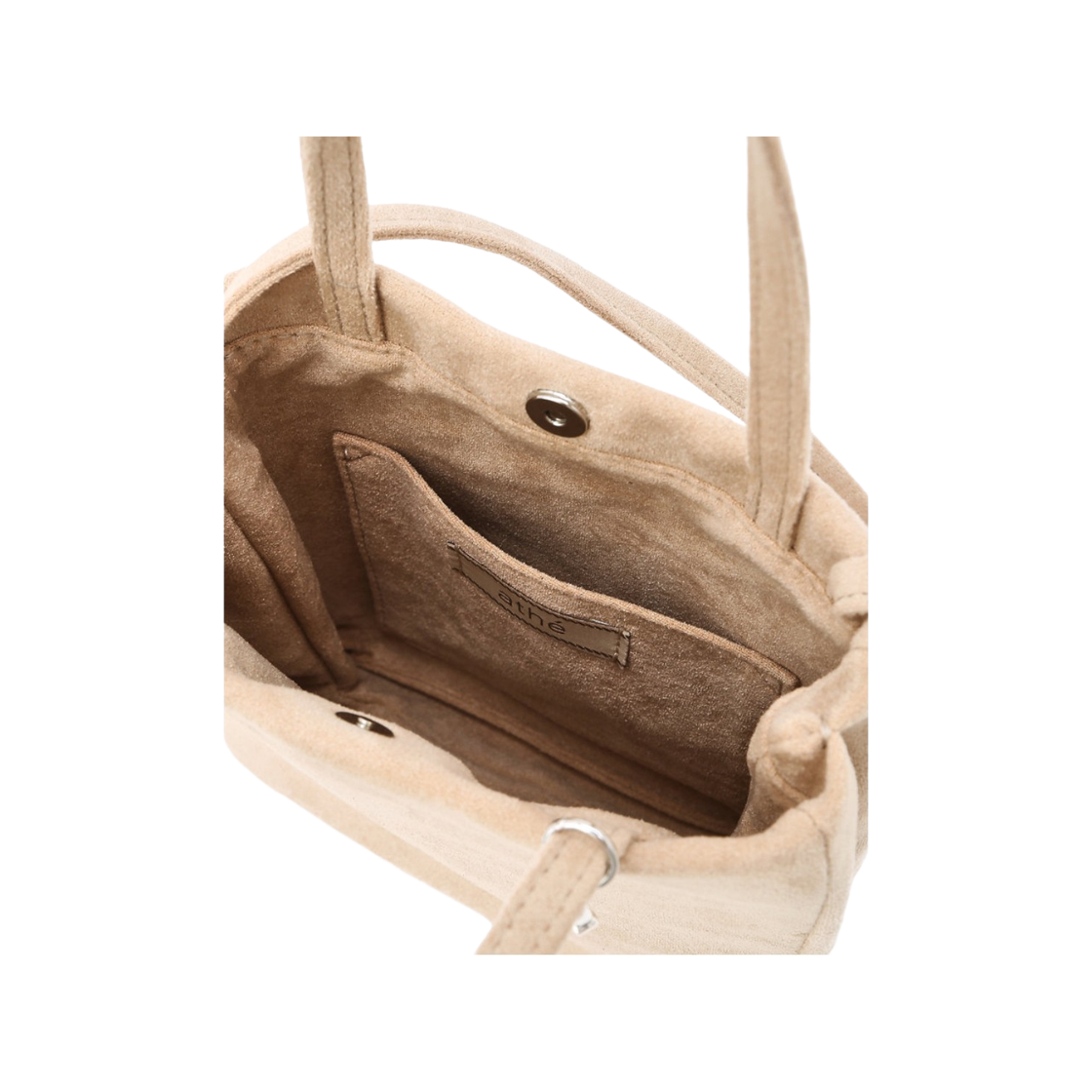 아떼 바네사브루노 액세사리 베이지 스웨이드 패브릭 토트 겸 크로스S 라이트 베이지(Athe Vanessabruno Acc Beige Suede Fabric Tote & Crossbody Bag S Light Beige) - 2