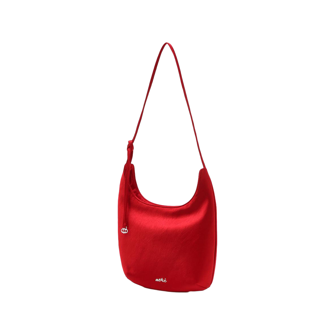 AABA6E010R2 Athe Vanessabruno Acc Red Satin Shoulder Bag M Normal Red