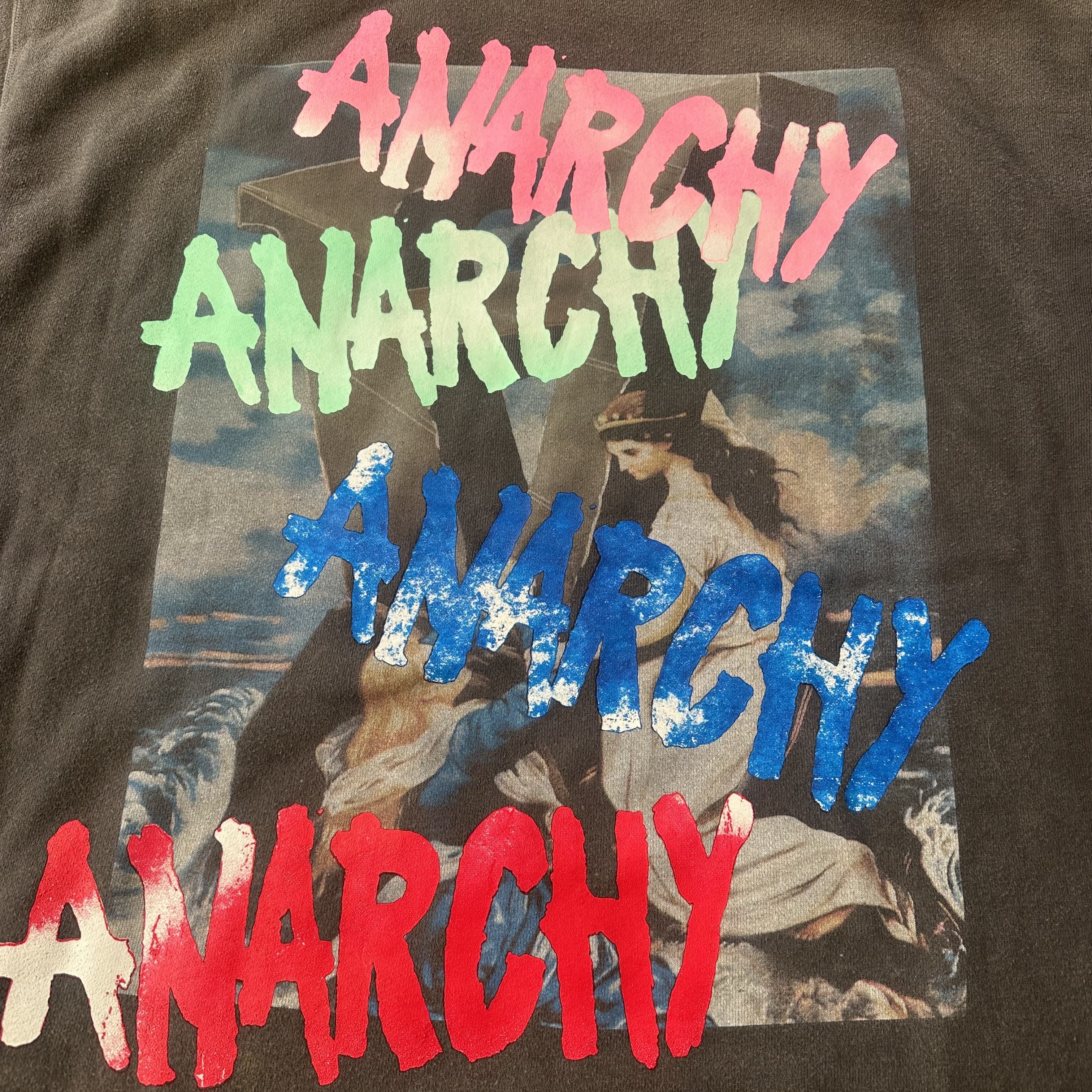 Saint Mxxxxxx Anarchy Hoodie Black - 25AW 착용 스타일
