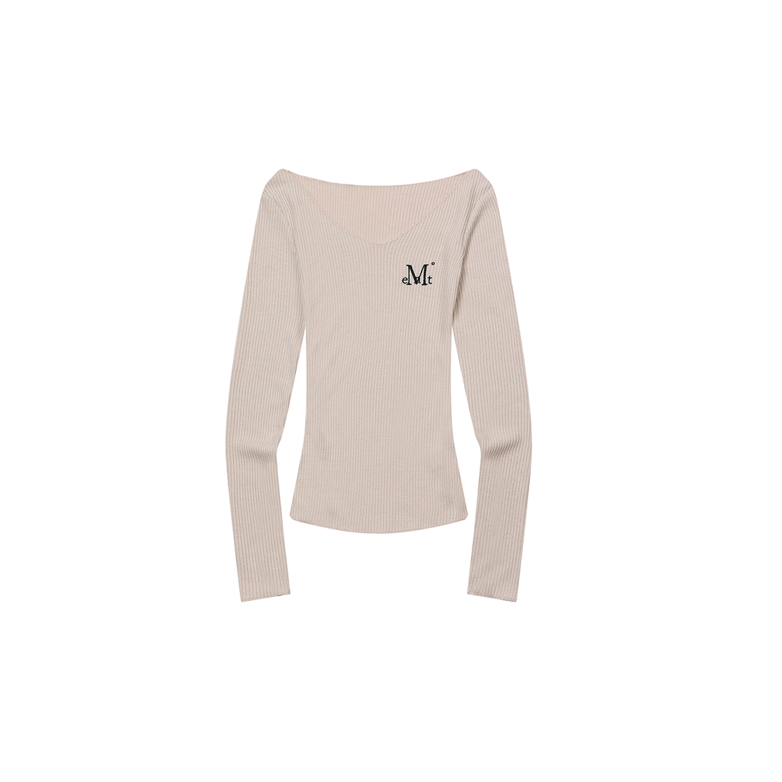 P0000BHN MUCENT Viaze Slim Fit V-Neck Damage T (6Color) Beige