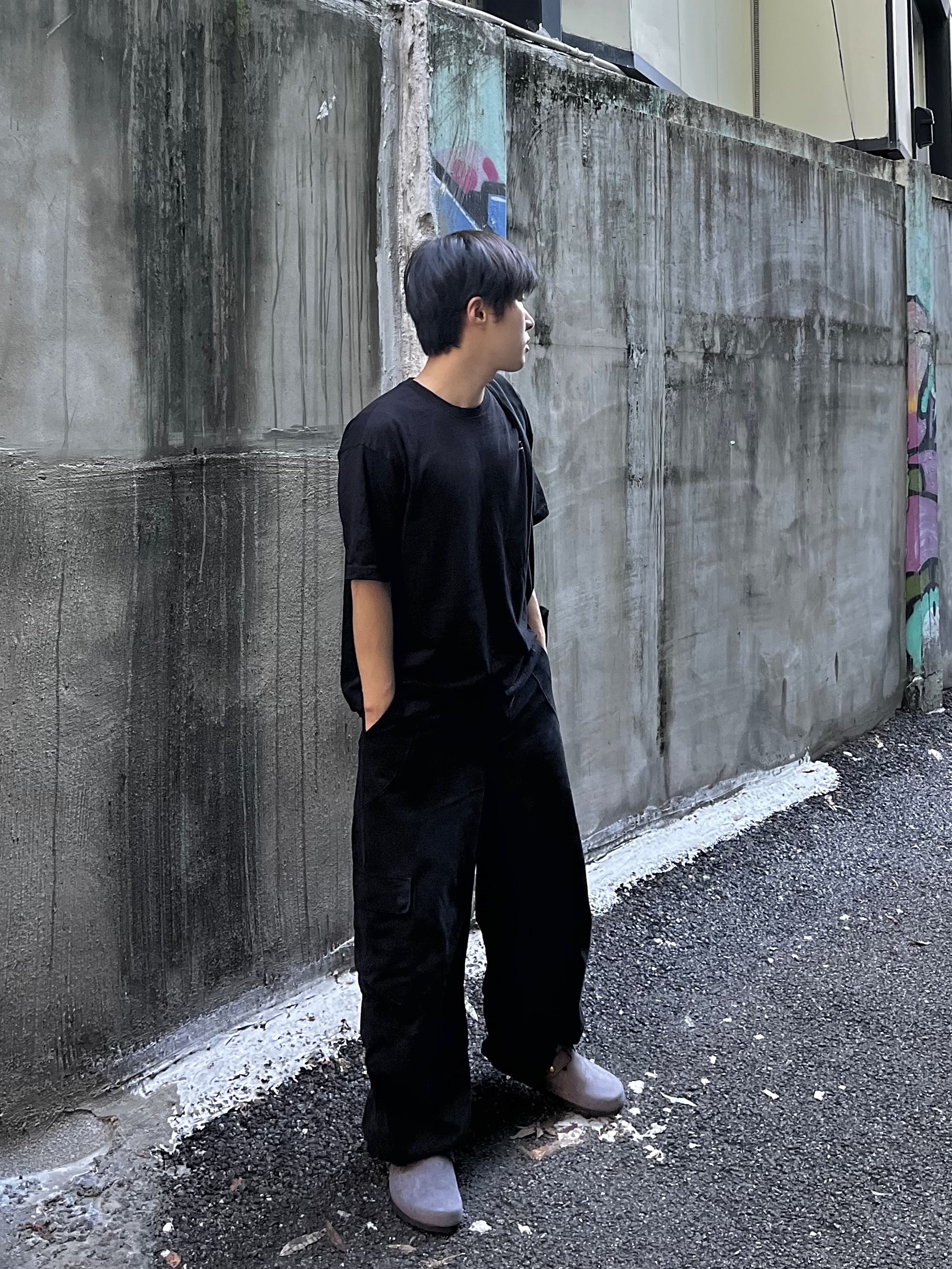 noun Washed Cargo Pants Black 착용 스타일 - 3