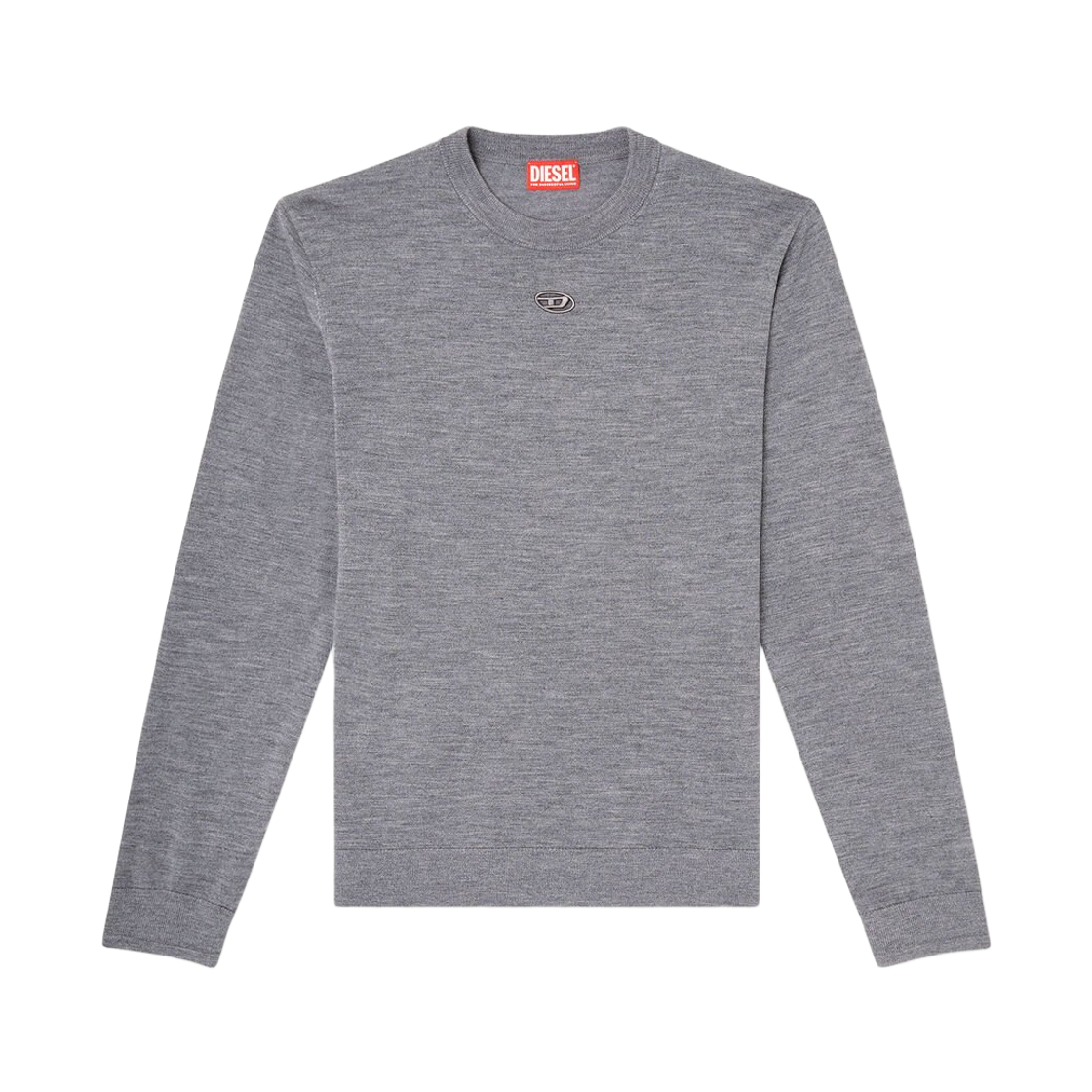 디젤 K-발륨 컷아웃 로고 울 점퍼 그레이(Diesel K-Valiam Cut-Out Logo Wool Jumper Grey) - 1