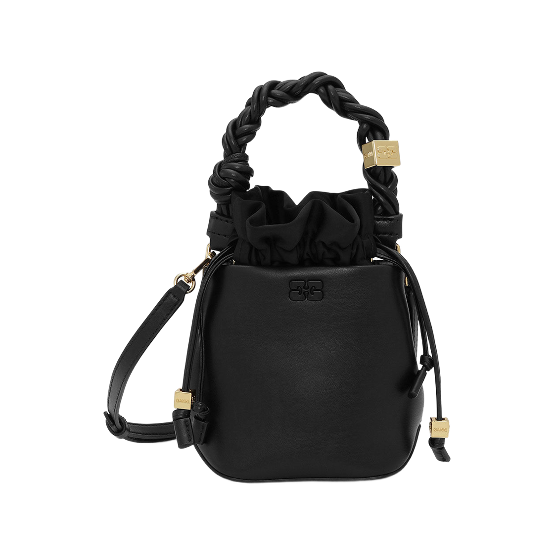 A6800-099 Ganni Mini Bou Bucket Bag Black