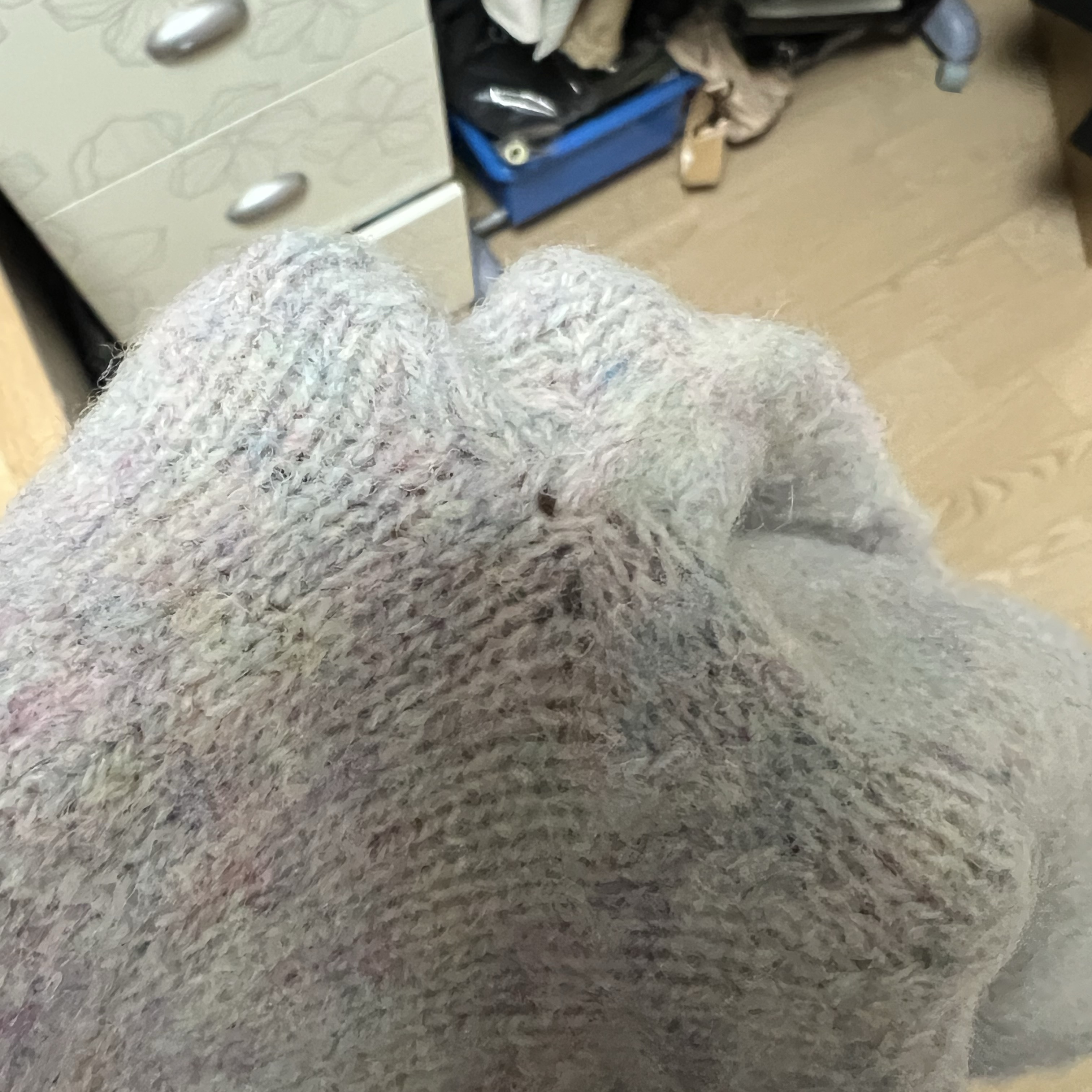 Harley of Scotland Shaggy Dog Crewneck Sweater Ugie Pearl 착용 스타일 - 4