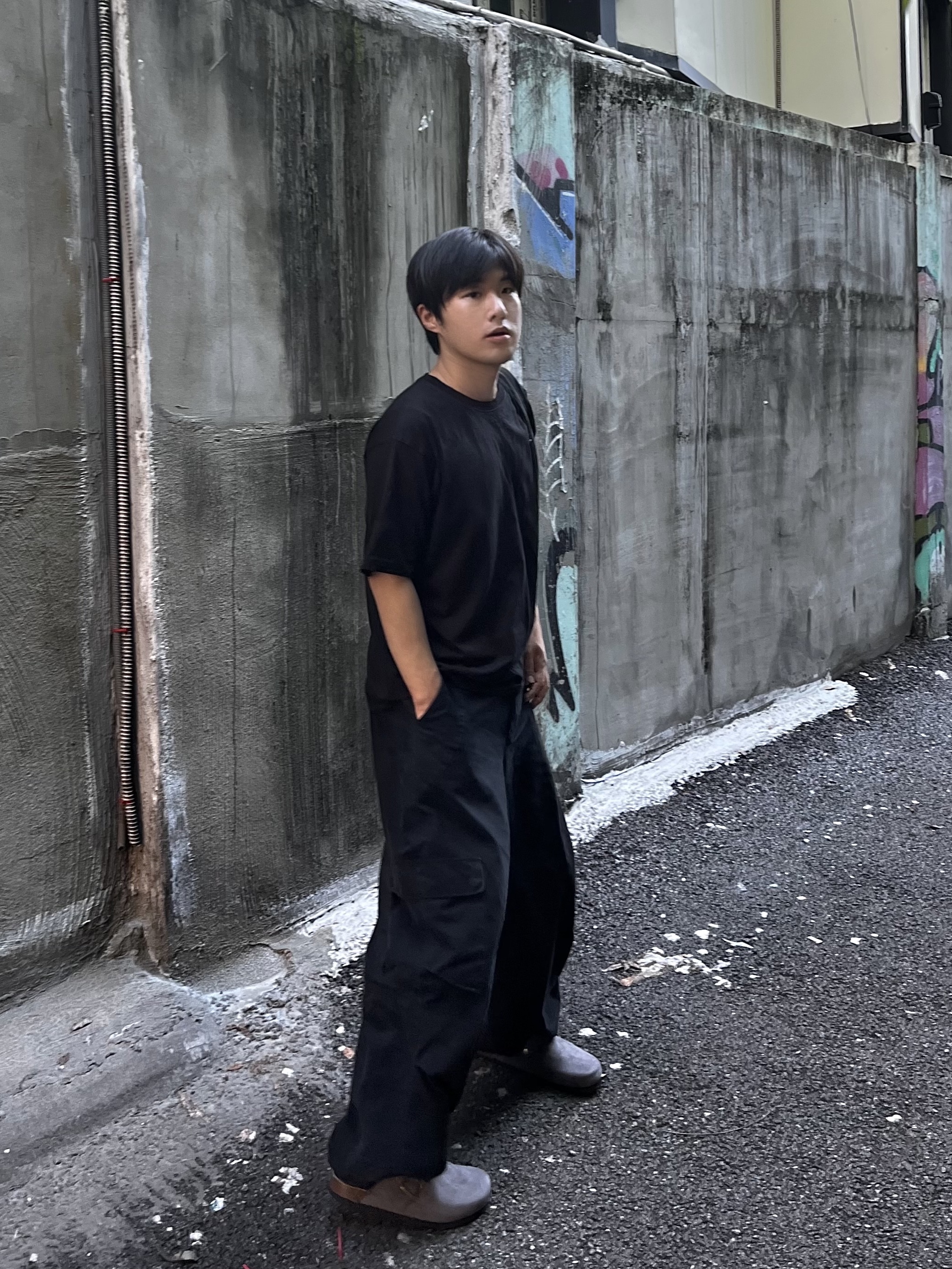 noun Washed Cargo Pants Black 착용 스타일 - 1