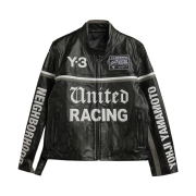 Y-3 x Neighborhood Leather Racer Jacket Black