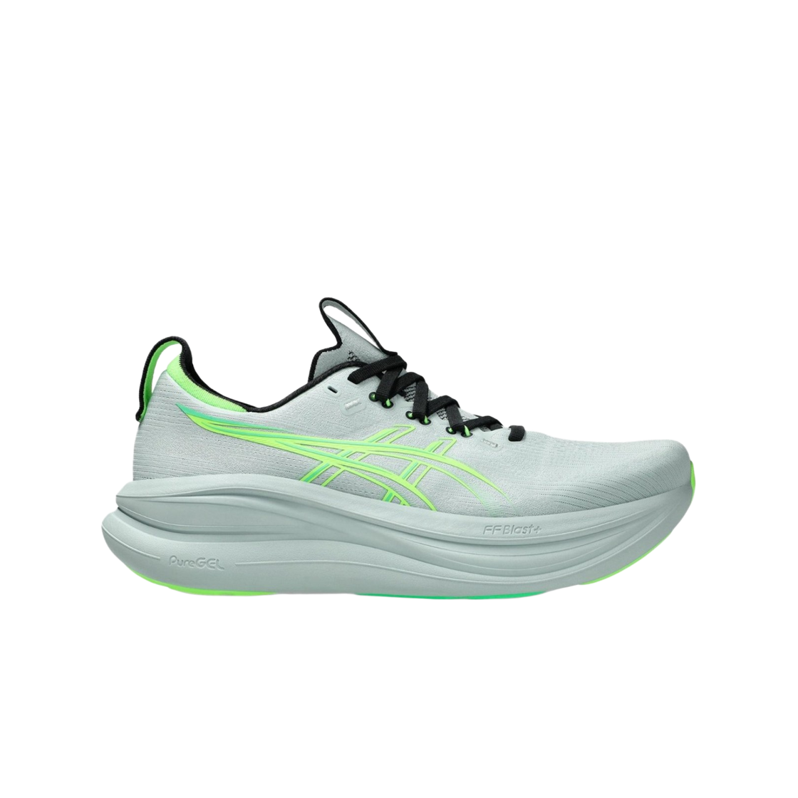 아식스 젤 님버스 28 콜드 모스 일루미네이트 그린 - 4E 엑스트라 와이드(Asics Gel-Nimbus 28 Cold Moss Illuminate Green - 4E Extra Wide)