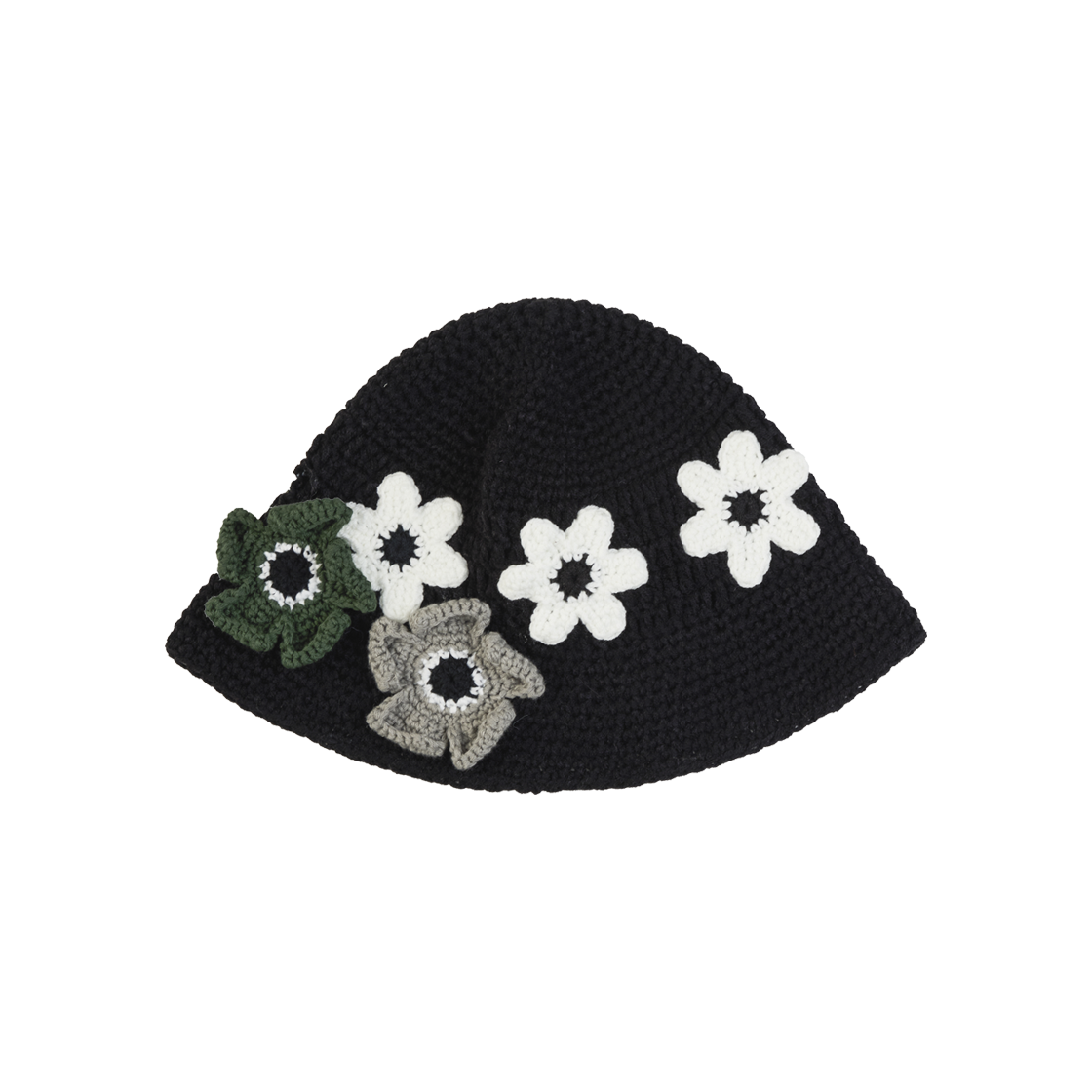 더그레이티스트 블로썸니트버킷햇 블랙(THE GREATEST Blossom Knit Bucket Hat Black)