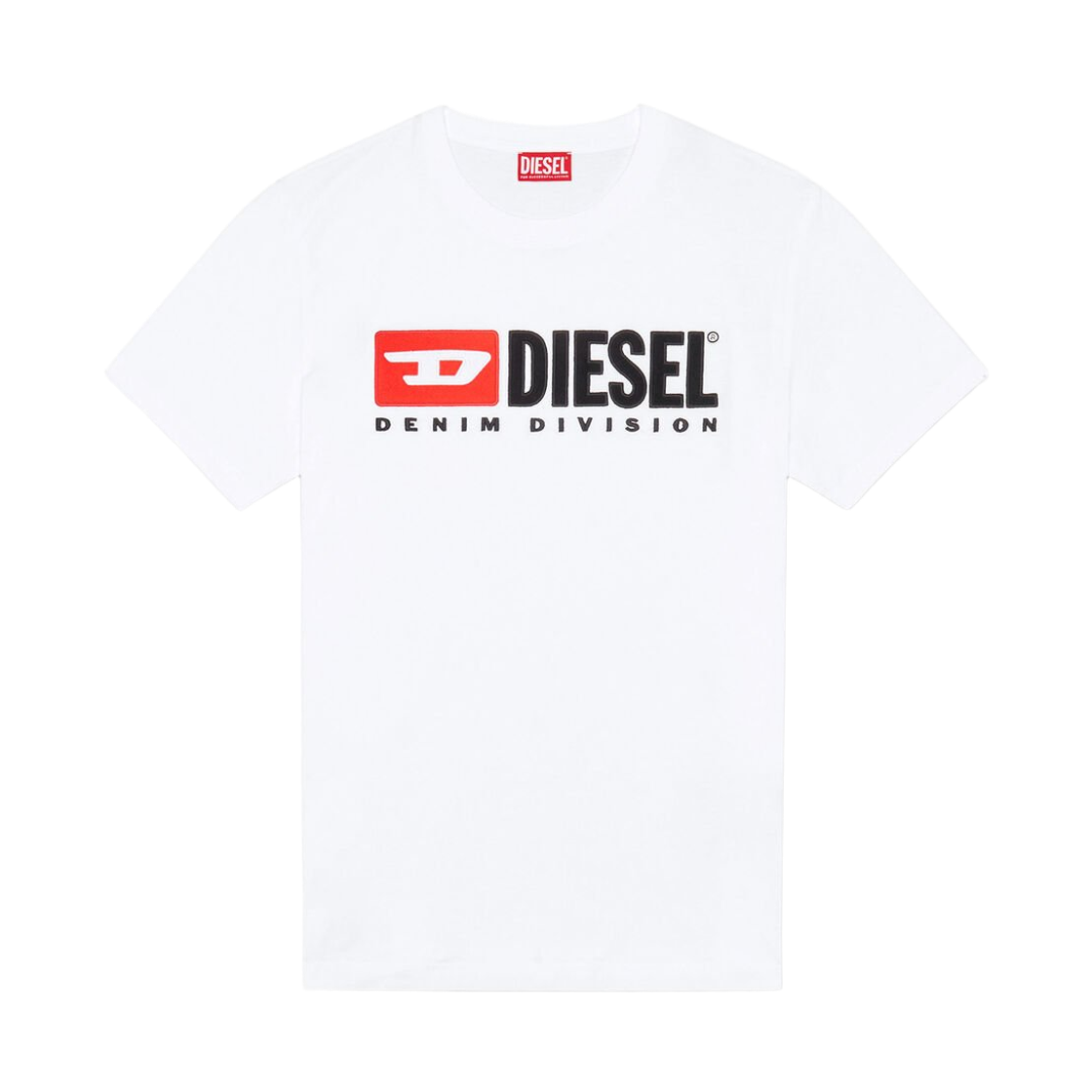 A149430GRAI-100 Diesel T-Boxt-Div Logo Patch T-Shirt White