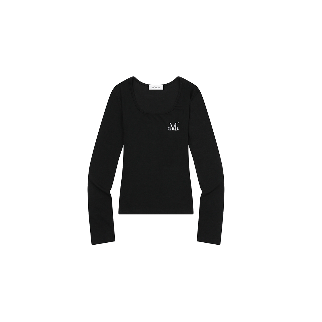 P0000BHQ MUCENT Luevve Square Neck Long Sleeve T (4Color) Black