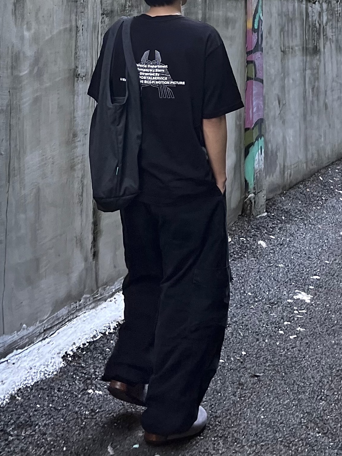 noun Washed Cargo Pants Black 착용 스타일 - 4