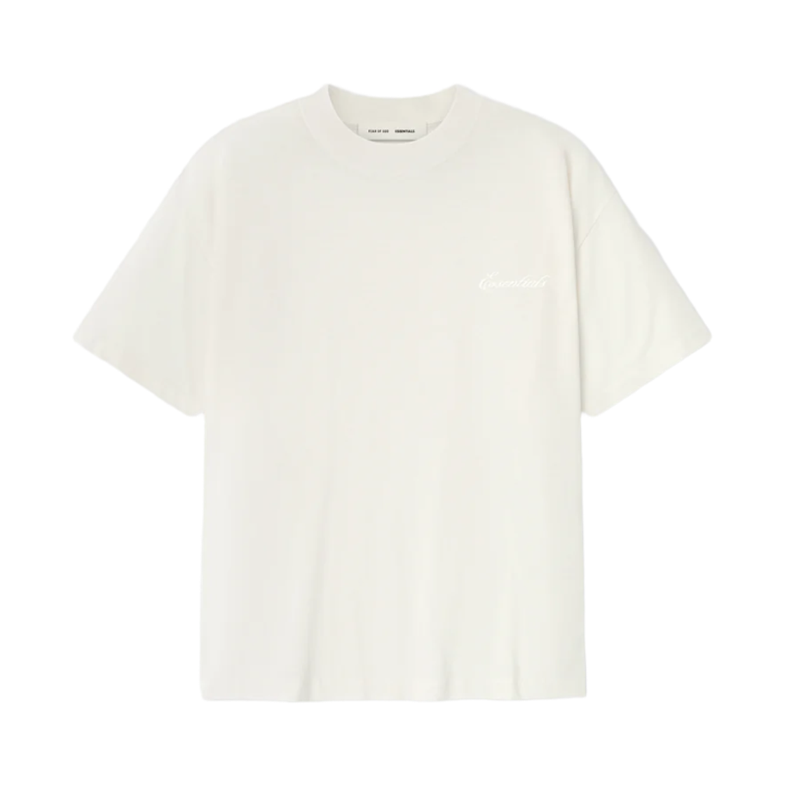 - Essentials Embroidered Essential T-Shirt Ivory - 25FW