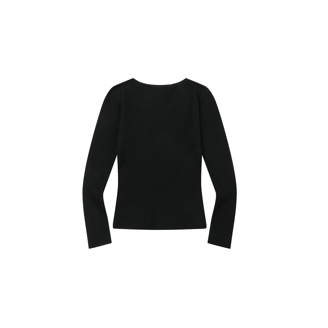 무센트 마돌 브이넥 크롭 골지 니트 (3컬러) 블랙(MUCENT Madol V-Neck Crop Rib Knit (3Color) Black) - 2