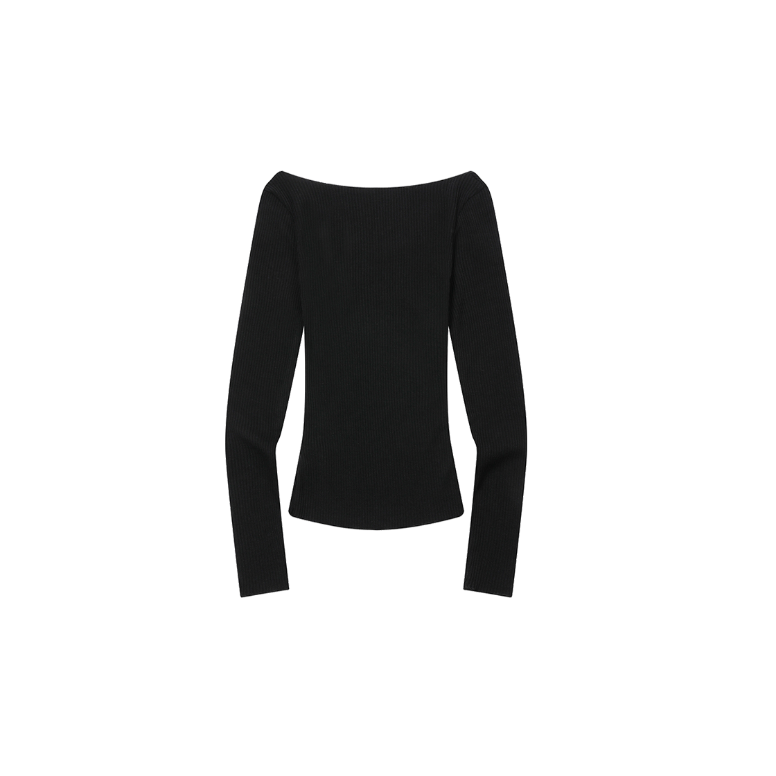 무센트 비아제 슬림핏 브이넥 데미지 골지 긴팔 티 (6컬러) 블랙(MUCENT Viaze Slim Fit V-Neck Damage T (6Color) Black) - 2