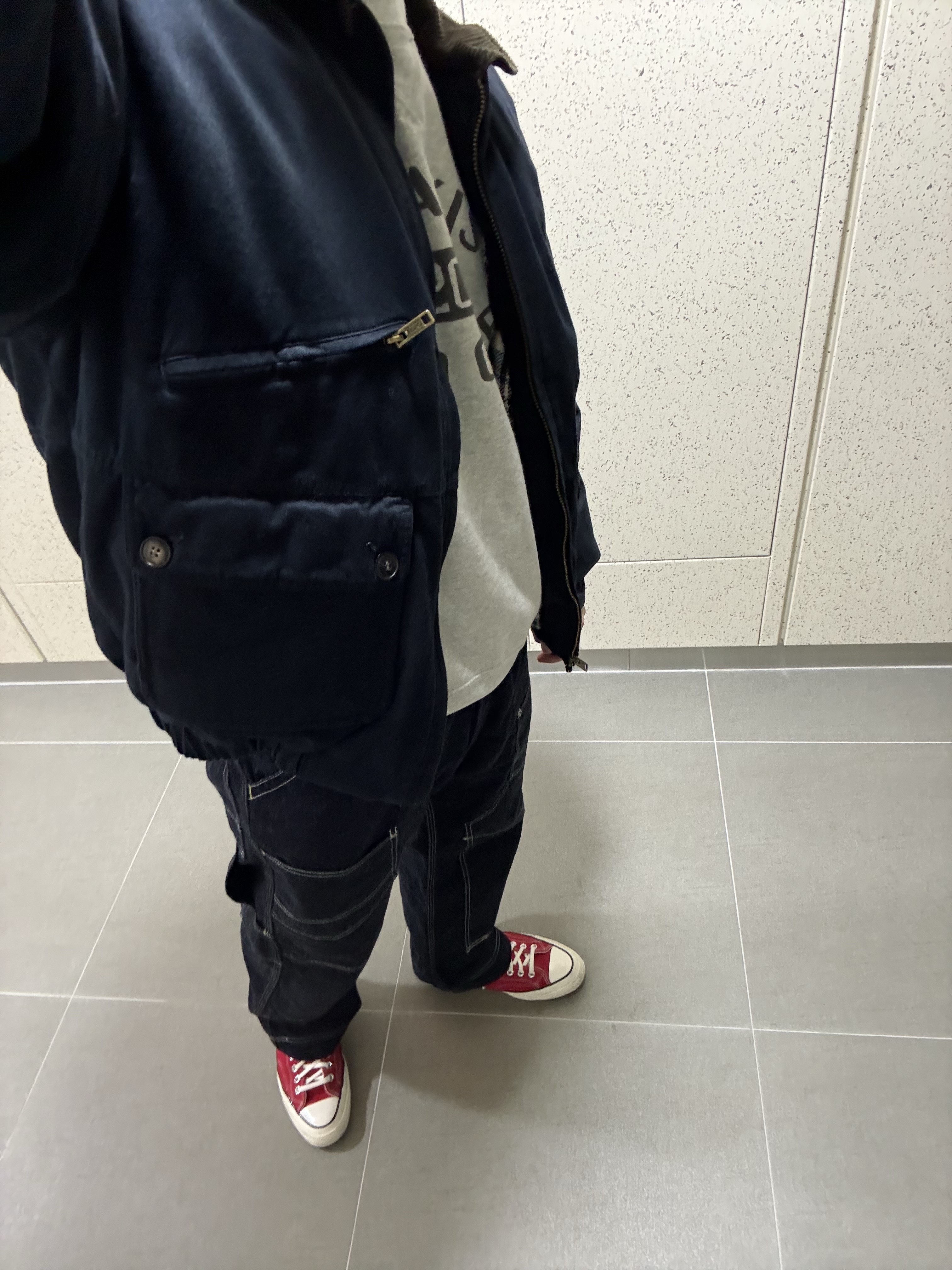 Converse Chuck 70 Ox Vintage Canvas Enamel Red 착용 스타일 - 2