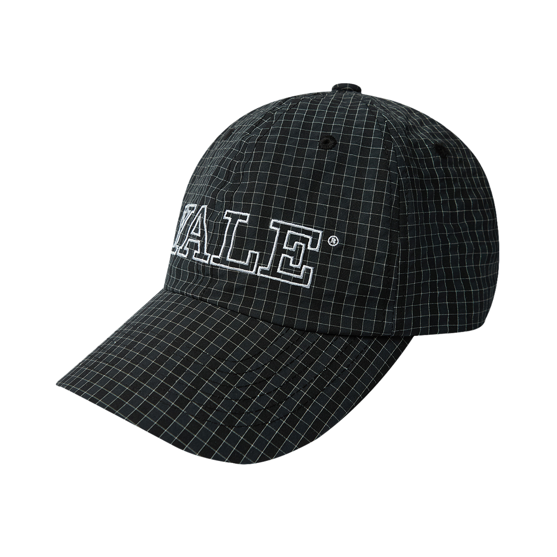 YGX2CA606ANA Yale Seersucker Check Big Logo Cap Navy