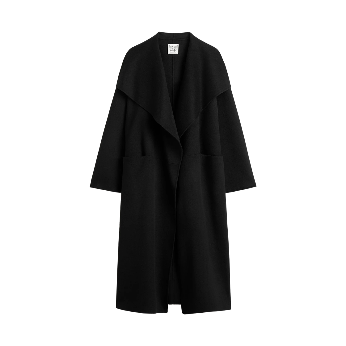 254-WRO0196-FB0049-001 (W) Toteme Signature Double Coat Black