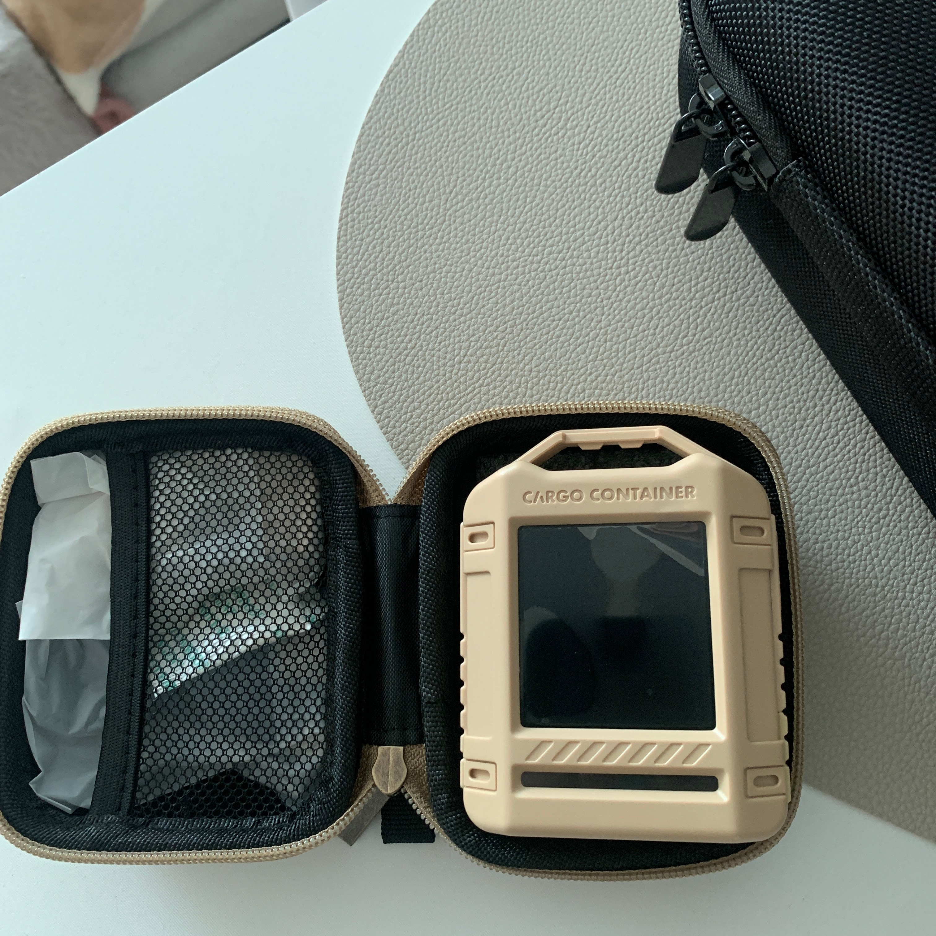 CARGO CONTAINER Safe Co-Detector Beige 착용 스타일