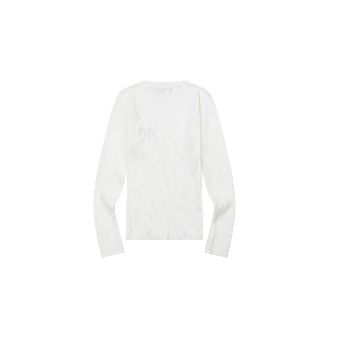 무센트 아리모 라운드 넥 크롭 잔골지 니트 (3컬러) 아이보리(MUCENT Arimo R-Neck Crop Rib Knit (3Color) Ivory) - 2