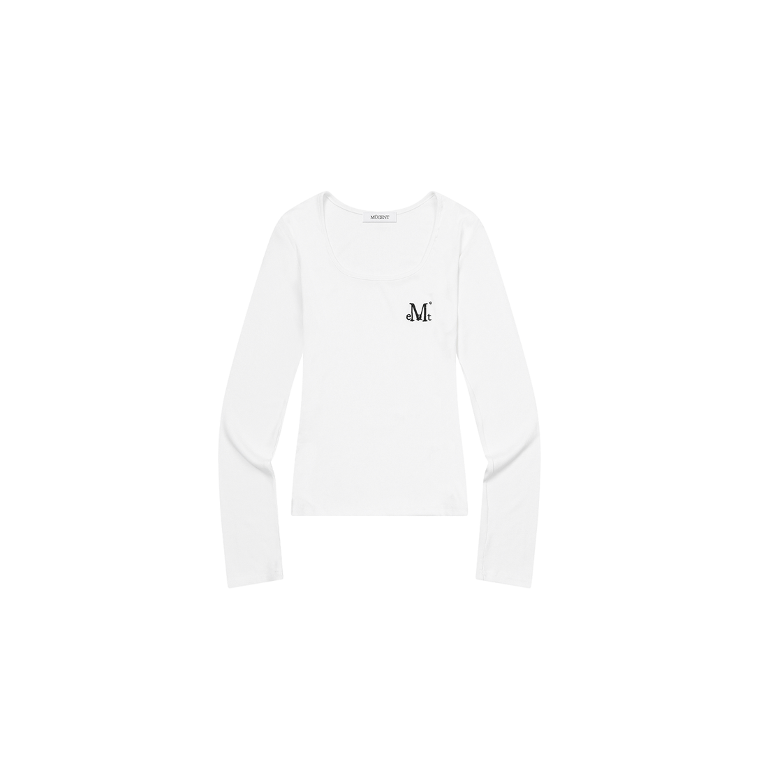 P0000BHQ MUCENT Luevve Square Neck Long Sleeve T (4Color) White