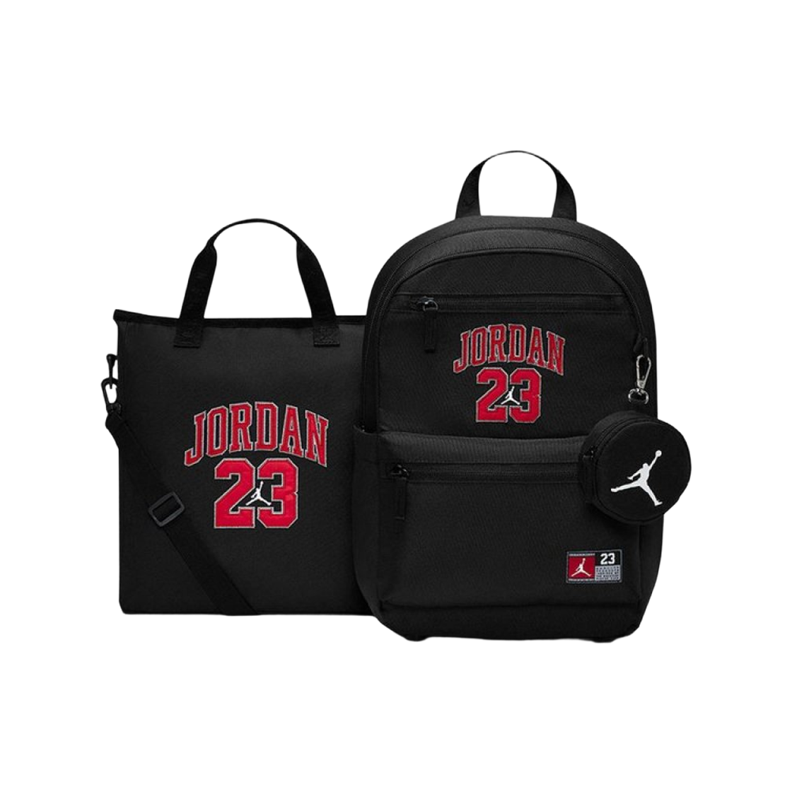 IF3721-010 (Kids) Jordan Jersey 2 Pieces School Backpack Set Black