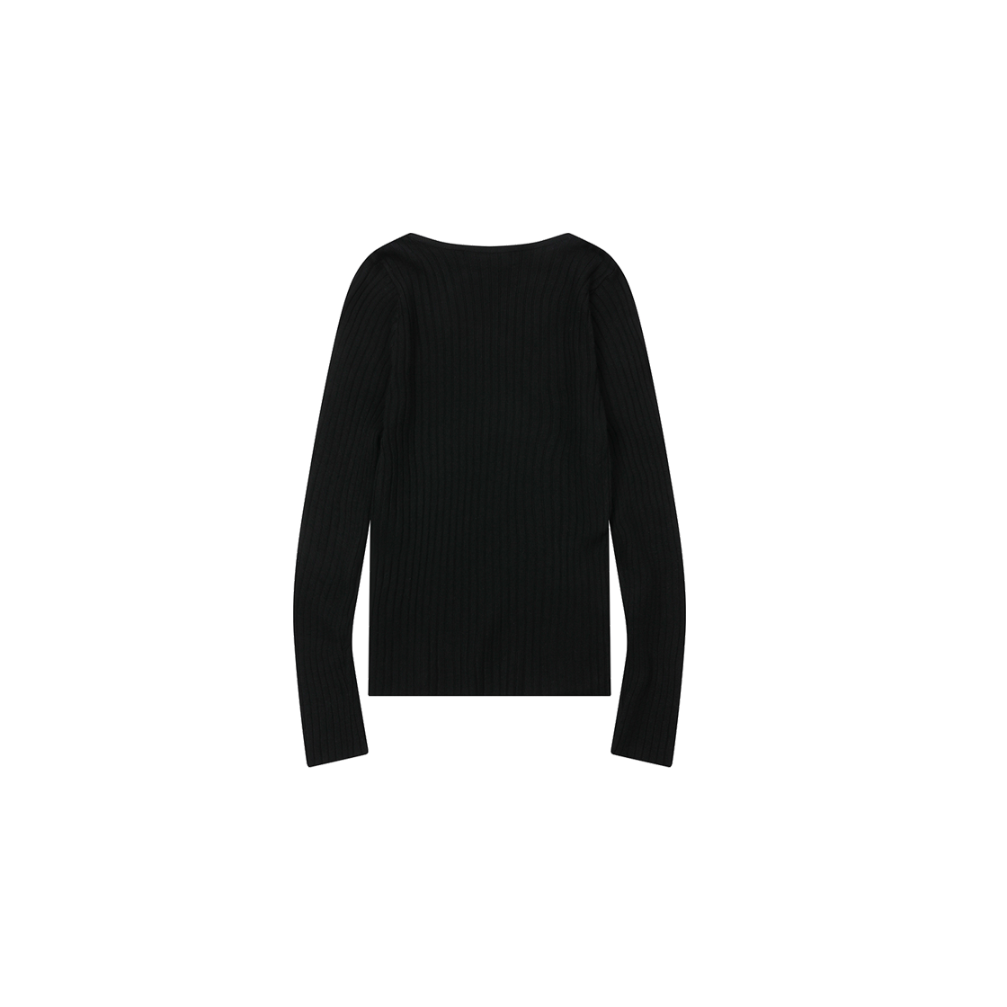 무센트 샤론 브이넥 크롭 골지 니트 (3컬러) 블랙(MUCENT Sharon V-Neck Crop Rib Knit (3Color) Black) - 2
