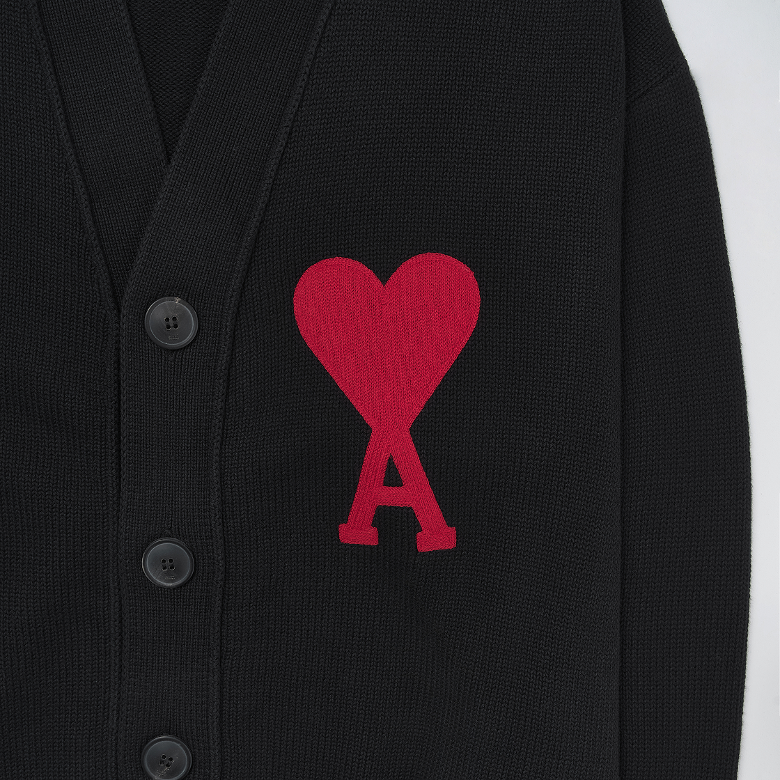 아미 빅 하트 로고 오버사이즈 가디건 블랙 - 21FW(AMI de Coeur Oversize Cardigan Black - 21FW) - 3