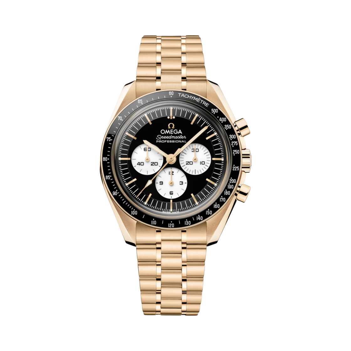 31060425001002 Omega Speedmaster Moonwatch Professional Co Axial Master Chronometer Chronograph Moonshine Gold (Transparent Caseback Ver.)