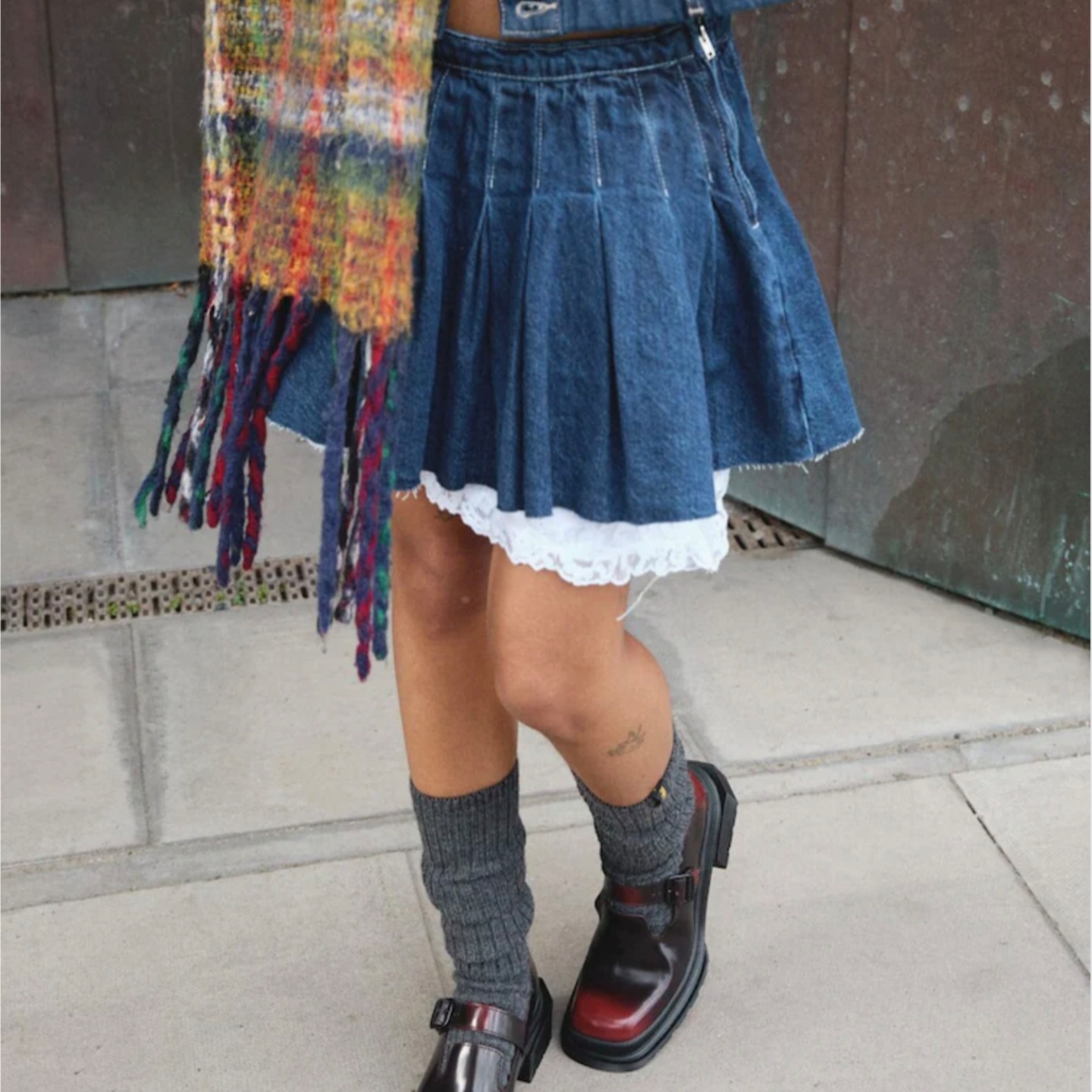 (W) Dr. Martens Maybole Mary Jane Cherry Red 착용 스타일