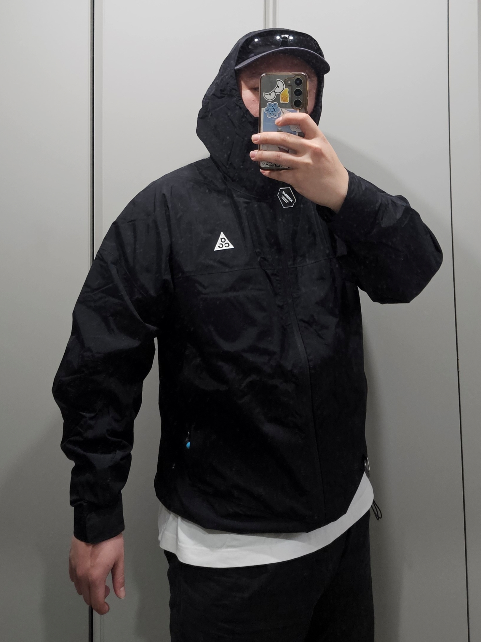 Nike ACG Morpho Storm-Fit ADV Rain Jacket Black - Asia 착용 스타일