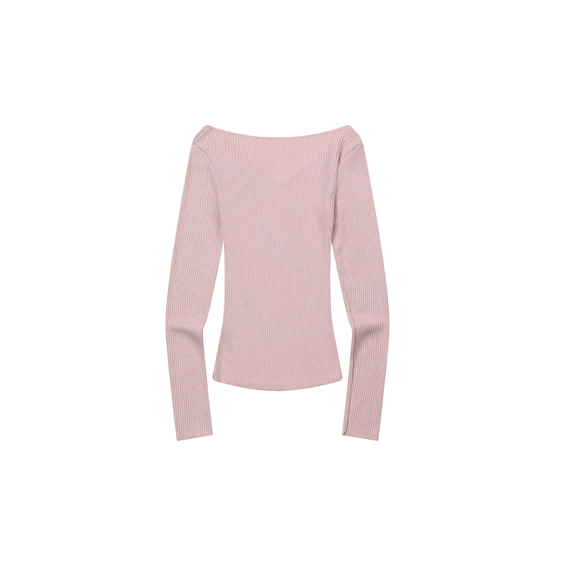 무센트 비아제 슬림핏 브이넥 데미지 골지 긴팔 티 (6컬러) 핑크(MUCENT Viaze Slim Fit V-Neck Damage T (6Color) Pink) - 2