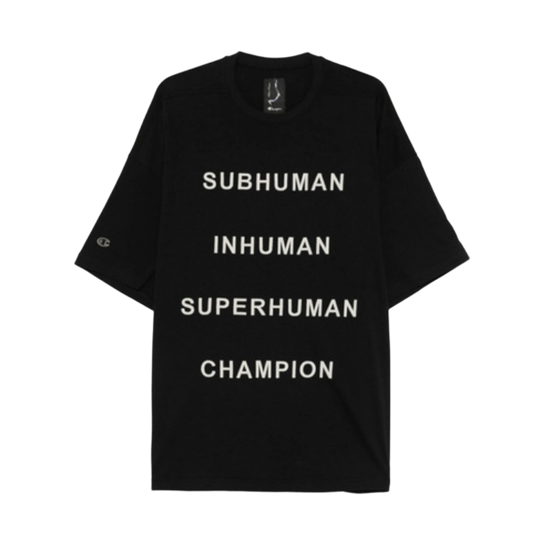 릭 오웬스 x 챔피언 다크쉐도우 점보 오버사이즈 오가닉 코튼 티셔츠 블랙(Rick Owens x Champion Drkshdw Jumbo Oversized Organic Cotton T-Shirt Black)