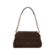 Zara Leather Shoulder Bag Chocolate