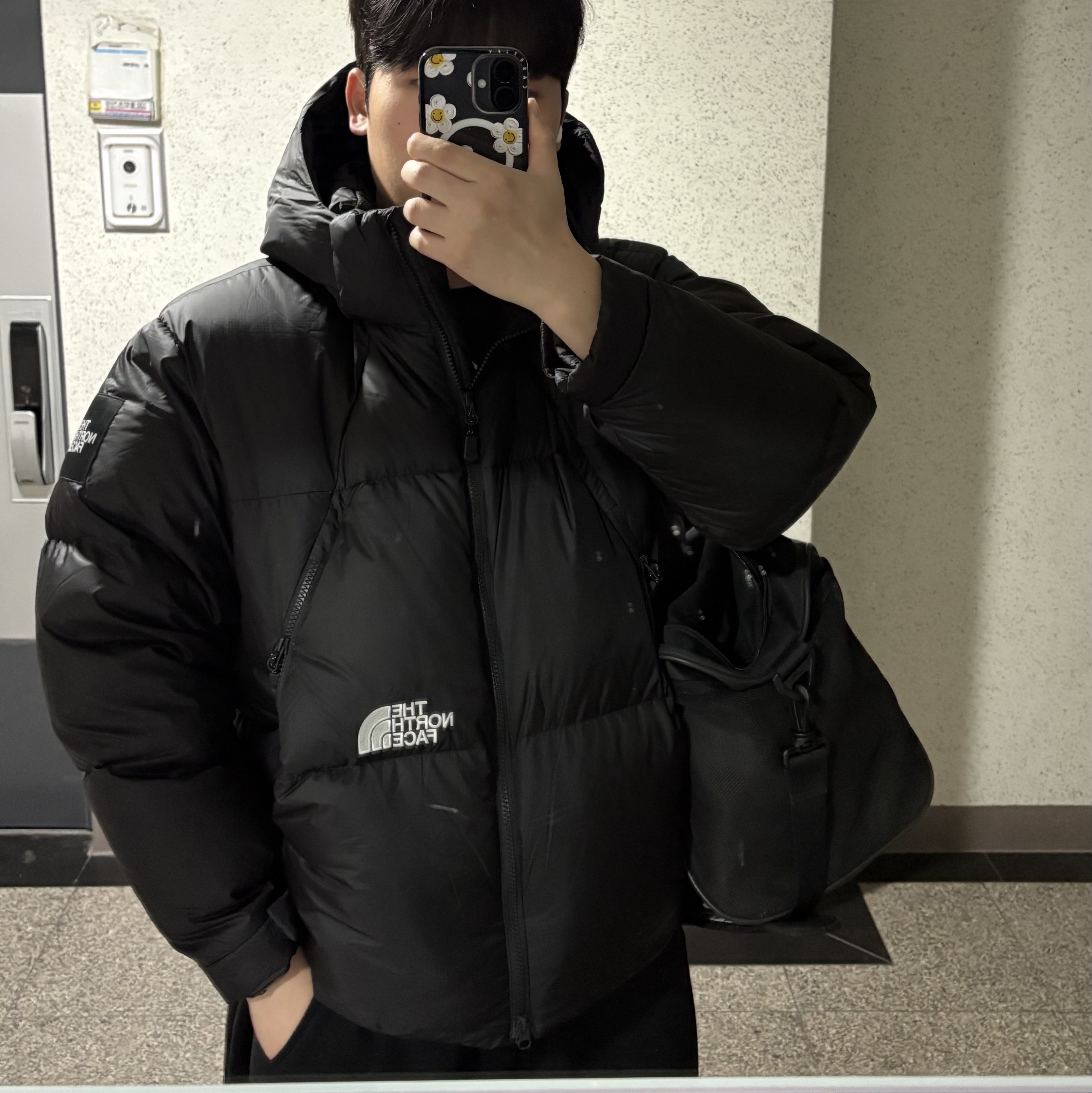 The North Face White Label Project Down Jacket RDS Black - 25FW 착용 스타일