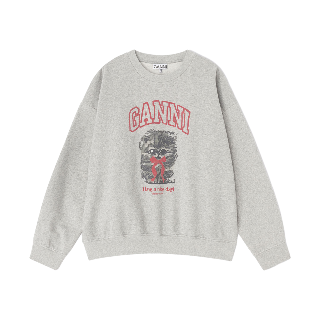 (W) 가니 키티 스웨트셔츠 팔로마((W) Ganni Kitty Sweatshirt Paloma) - 1