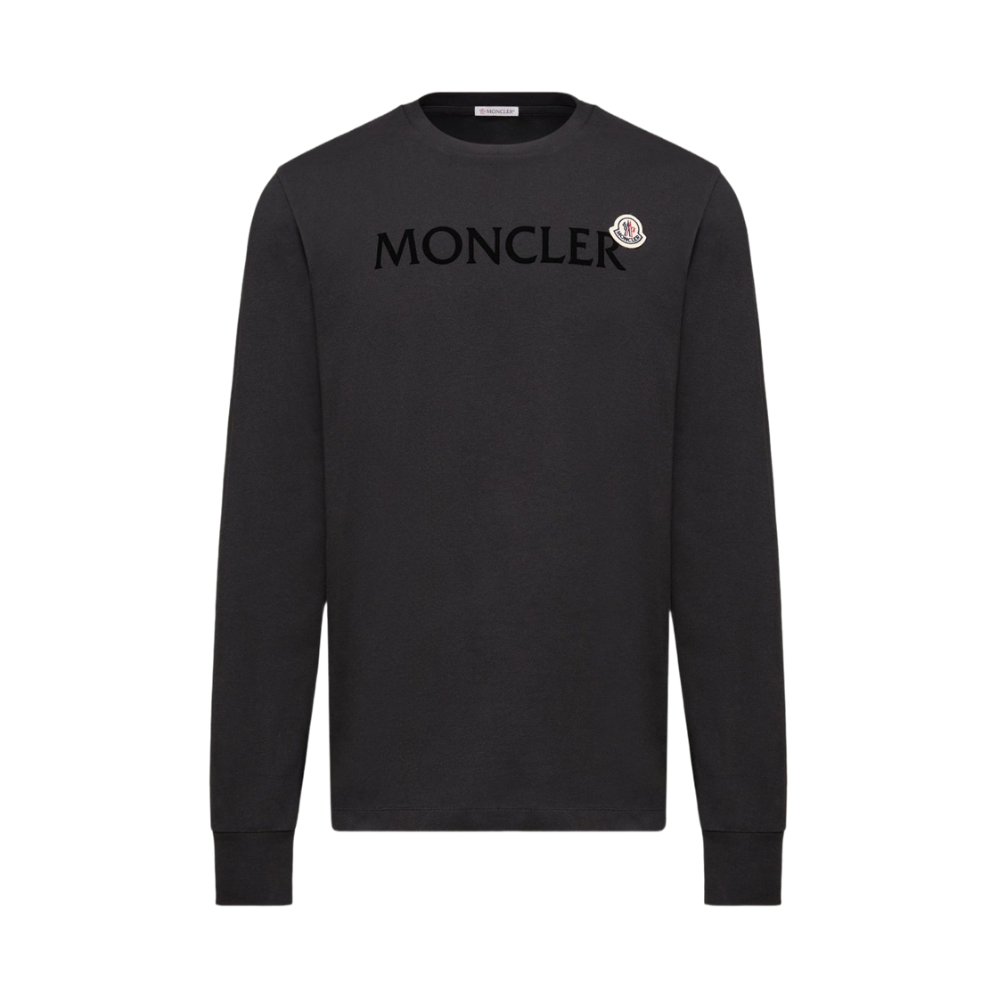 몽클레르 로고 코튼 스웨트셔츠 블랙 - 26SS(Moncler Logo Cotton Sweatshirt Black - 26SS) - 1