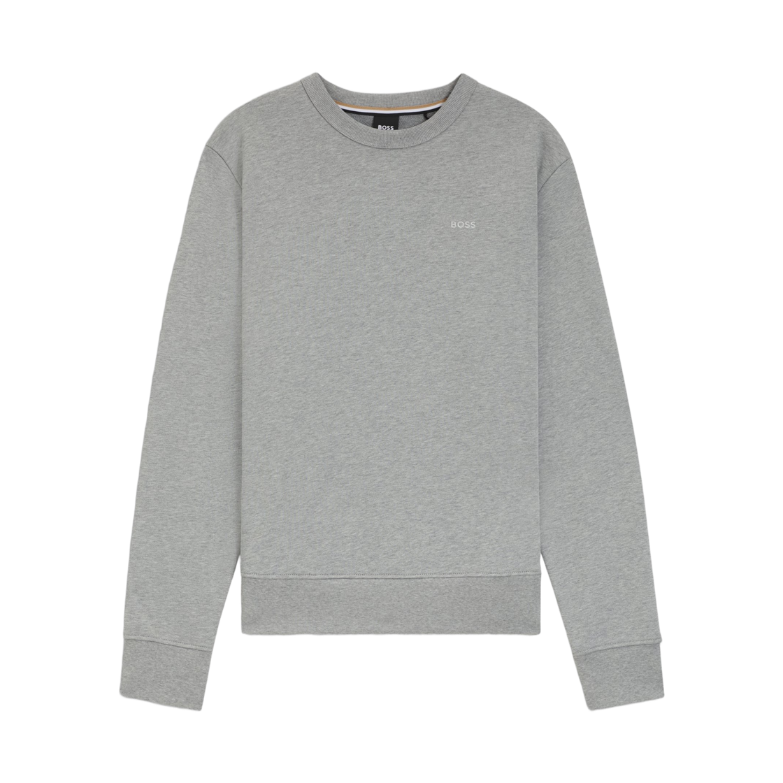50546387-041 Hugo Boss Cotton Terry Sweatshirt with Tonal Logo Silver