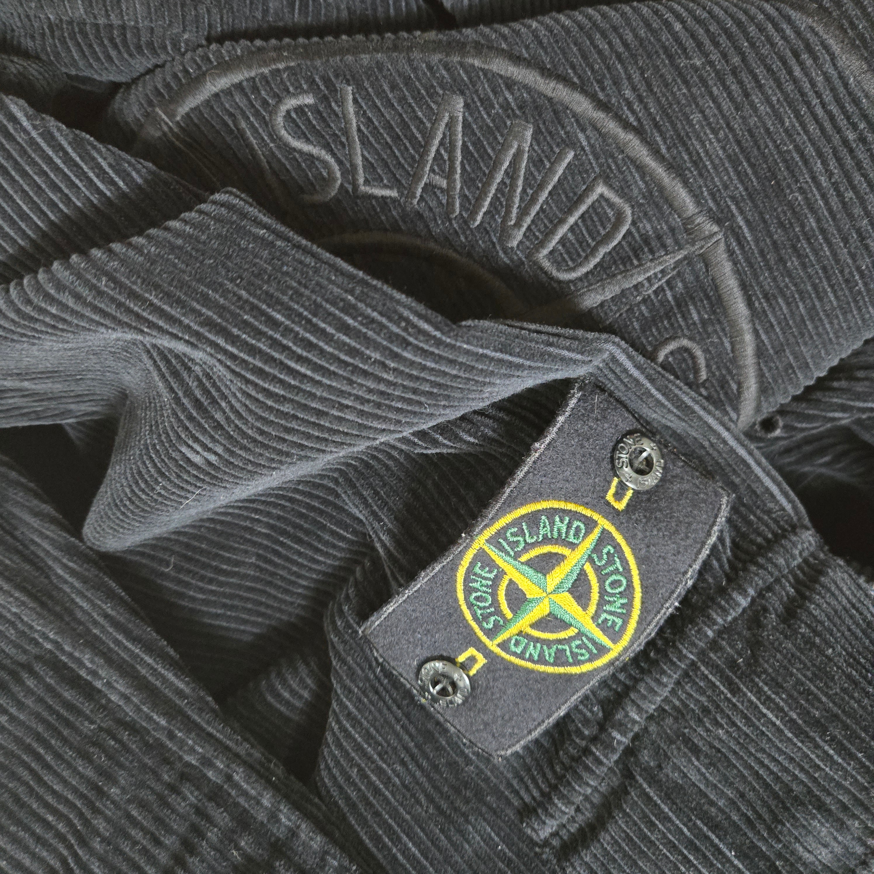 Supreme x Stone Island Corduroy Jacket Black - 20FW 착용 스타일 - 2