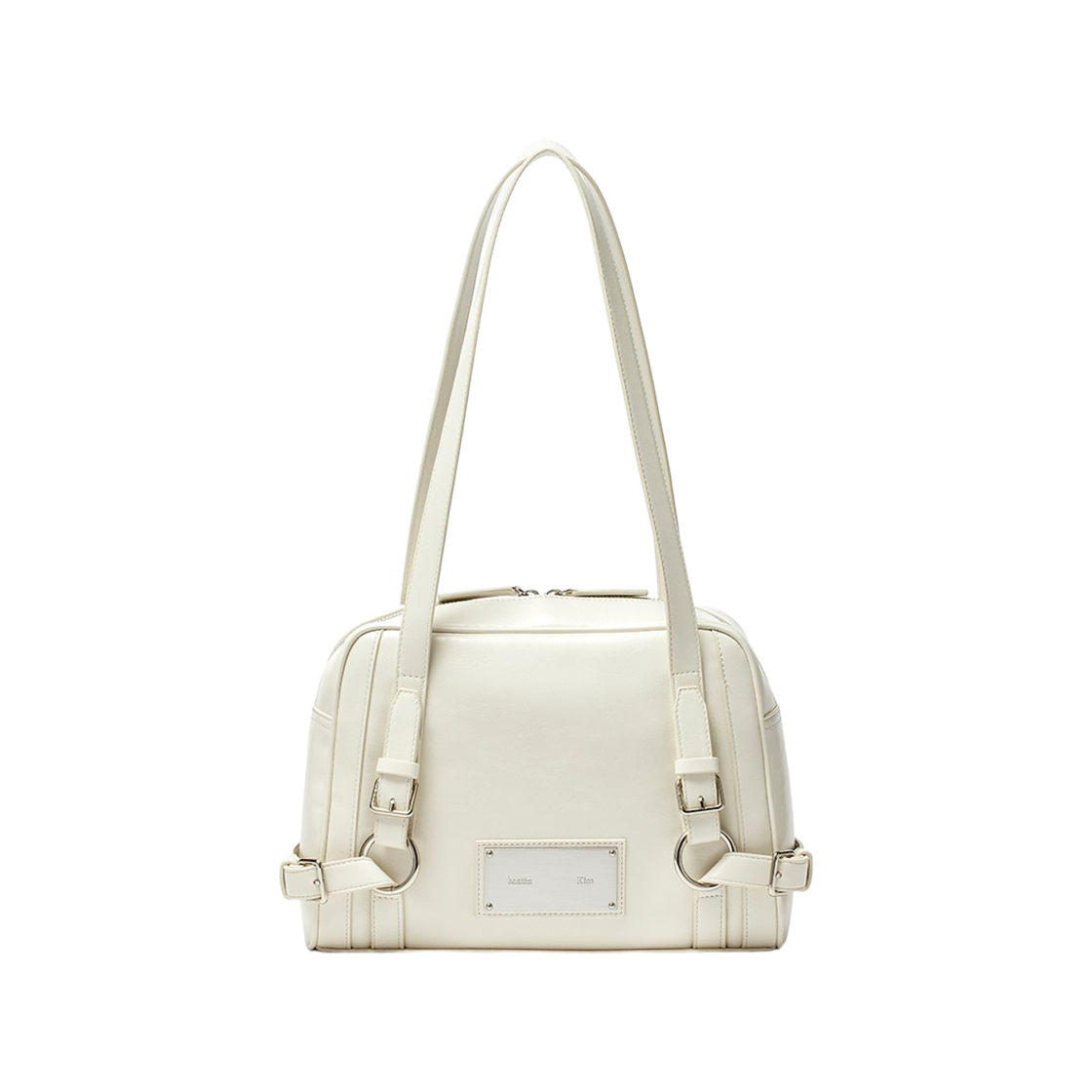 마뗑킴 바이커 디테일 스퀘어 숄더백 아이보리(Matin Kim Biker Detail Square Shoulder Bag Ivory) - 1