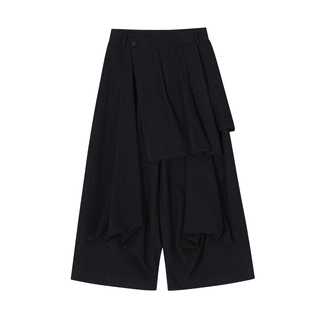 송지오 컬렉션 어시메트릭 스커트 팬츠 블랙
