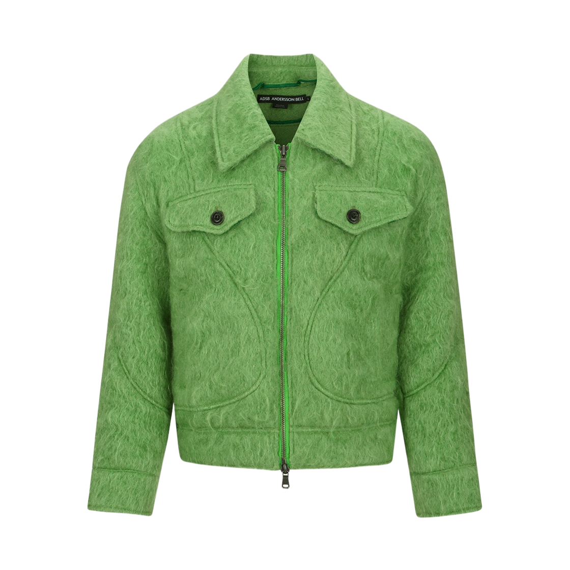 AWA577M Andersson Bell Wado Shaggy Wool Jacket Green
