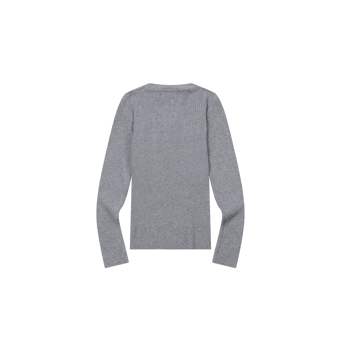 무센트 아리모 라운드 넥 크롭 잔골지 니트 (3컬러) 그레이(MUCENT Arimo R-Neck Crop Rib Knit (3Color) Gray) - 2
