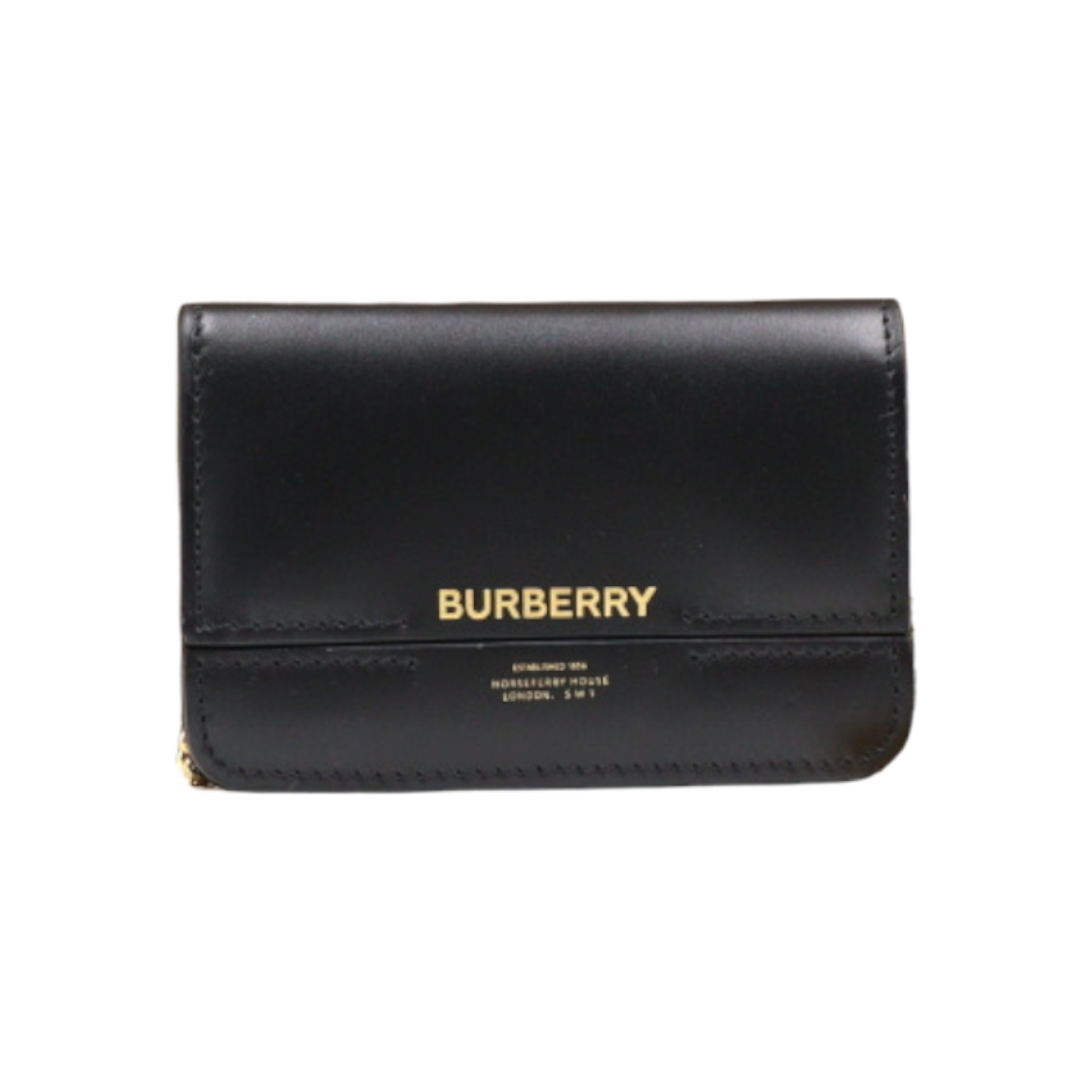 버버리 8011478 호스페리 금장 체인 미니 카드 지갑 WOC 크로스백 aa43612(Burberry 8011478 Horseferry Gold Chain Mini Card Wallet WOC Crossbody Bag AA43612) - 1