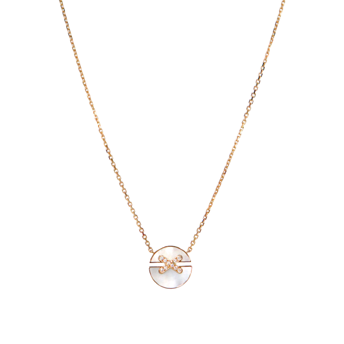 ITHSGCDJFC2K Chaumet Small 18K Jood Liant Harmony Diamond Necklace C-B46389