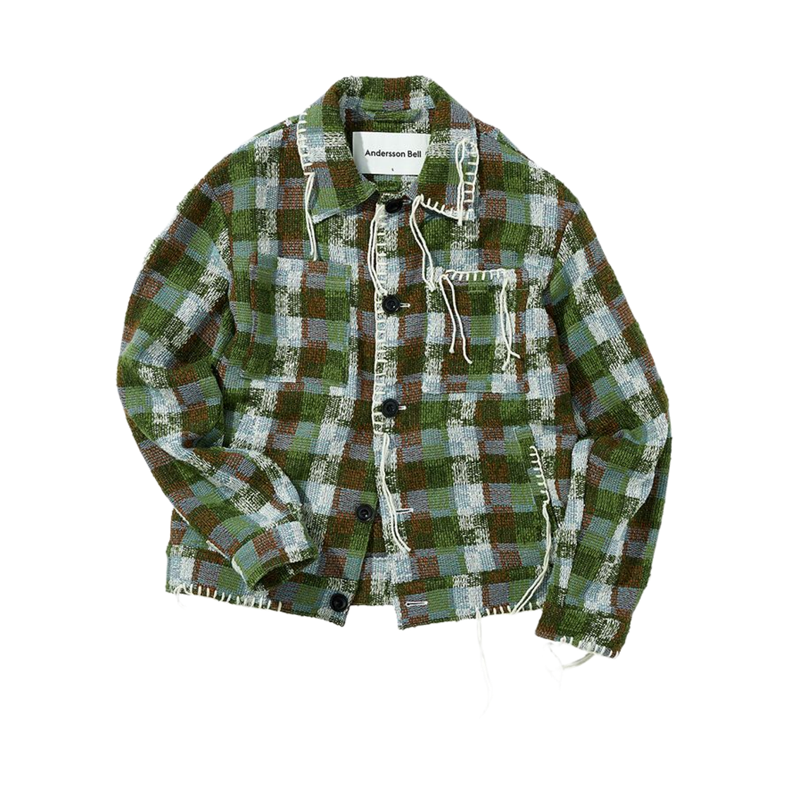 AWA513M Andersson Bell Kenley Check Work Jacket Green