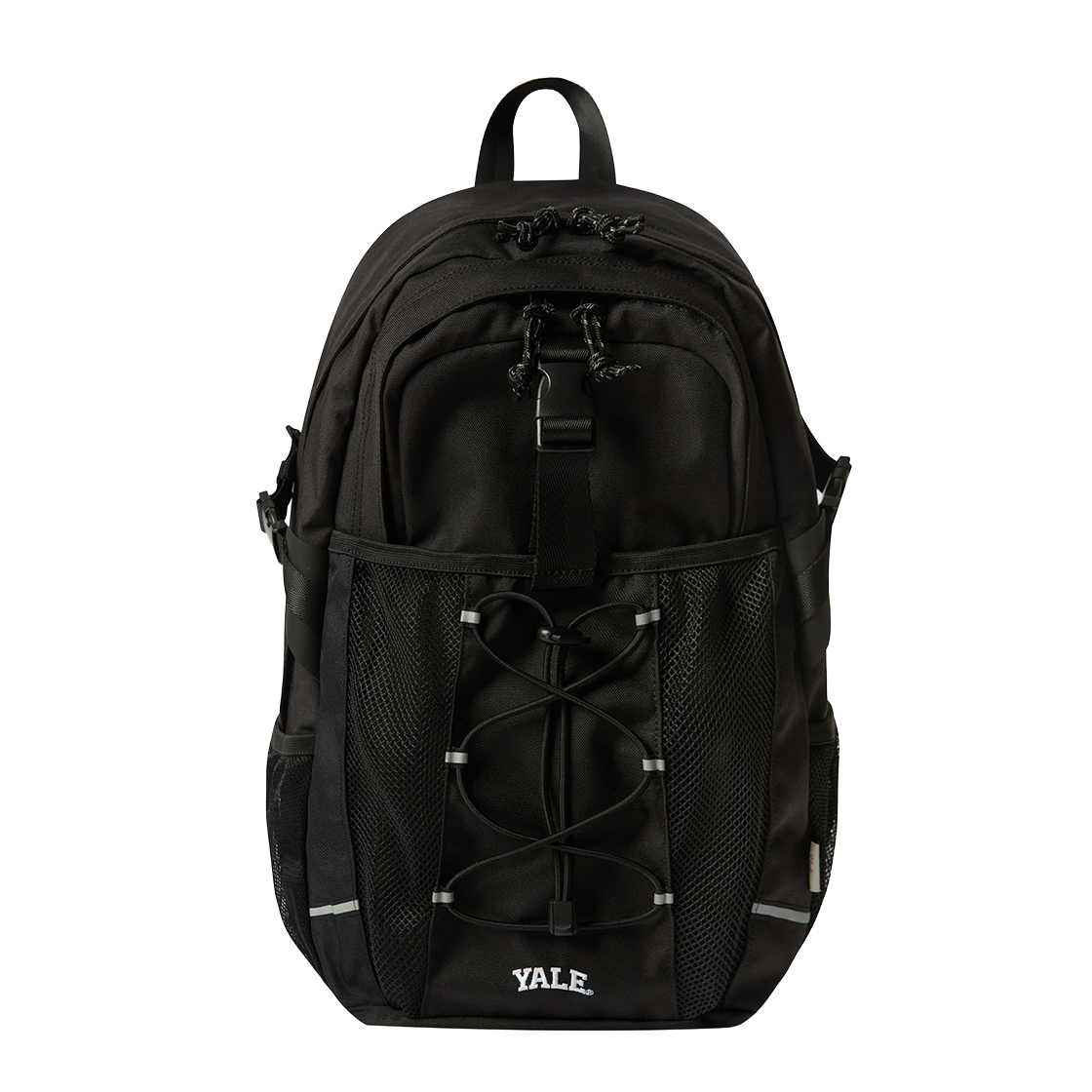 예일 메쉬 포켓 버클 백팩 블랙(Yale Mesh Pocket Buckle Backpack Black)
