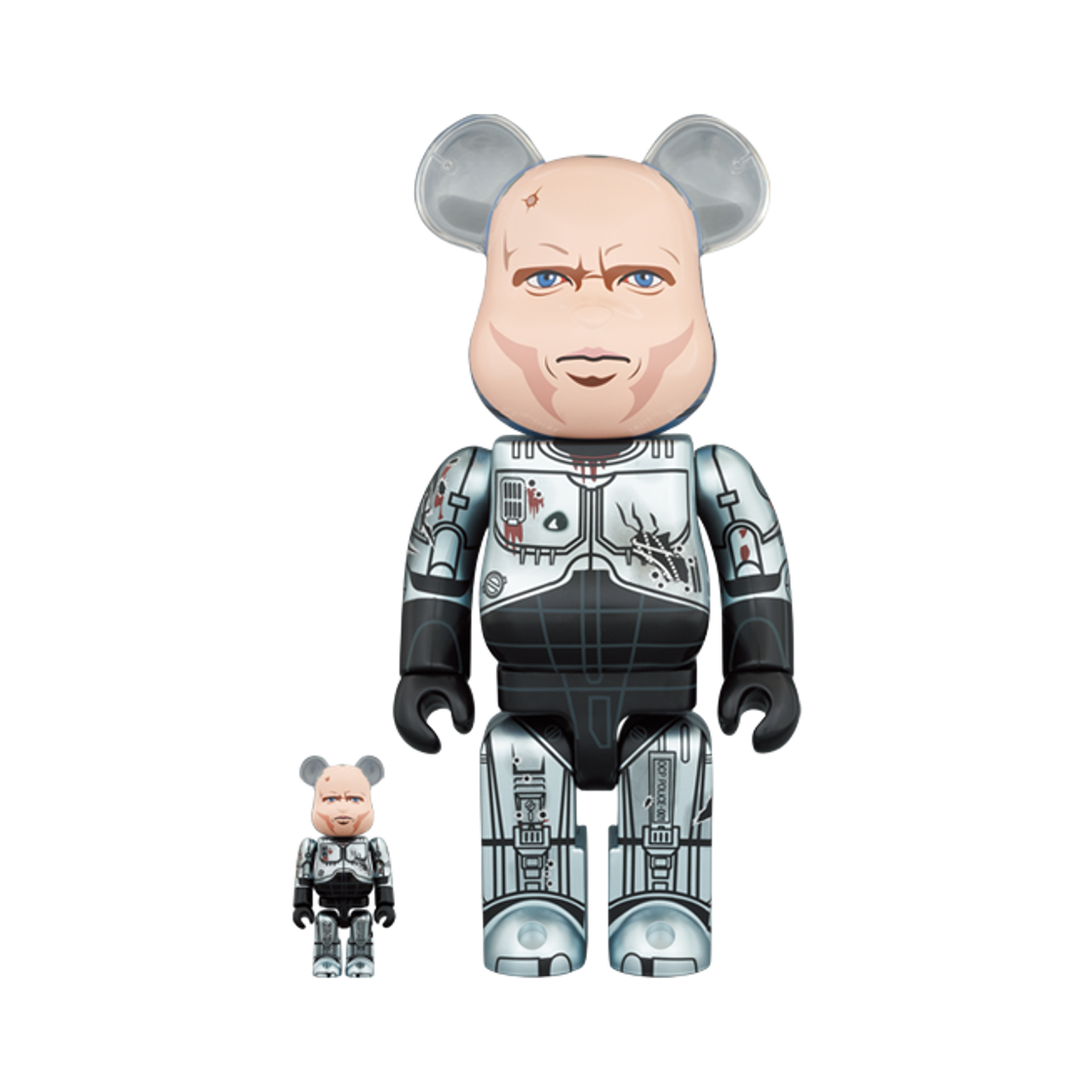 - Bearbrick x RoboCop Murphy Head Ver. 100% & 400% Set