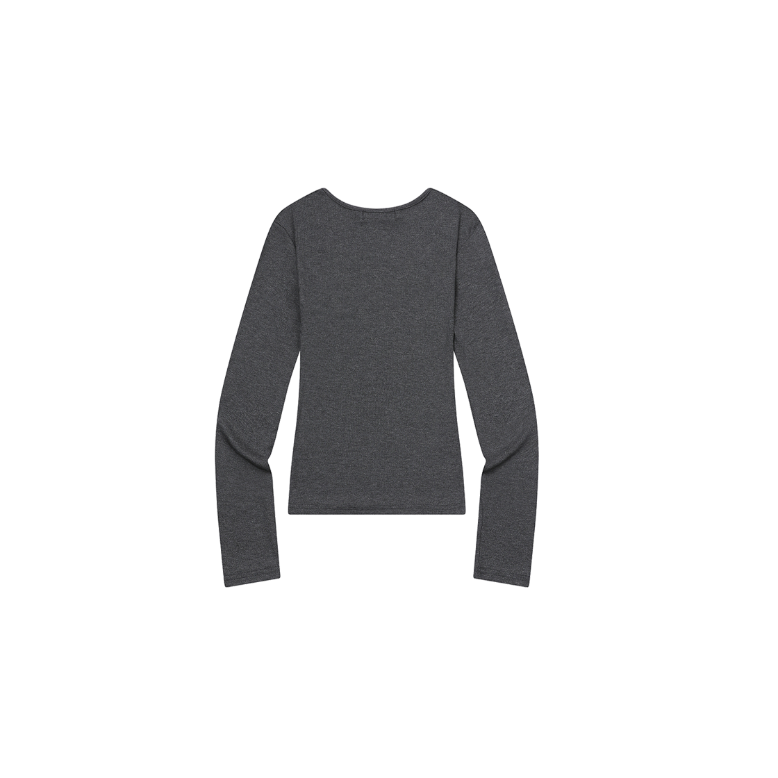 무센트 루에브 스퀘어넥 골지 긴팔 티 (4컬러) Gray(MUCENT Luevve Square Neck Long Sleeve T (4Color) Charcoal) - 2
